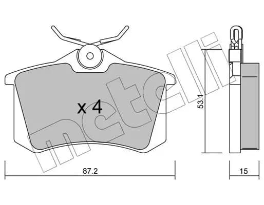 Kit de plaquettes de frein METELLI