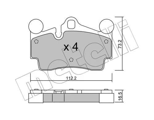 Kit de plaquettes de frein METELLI