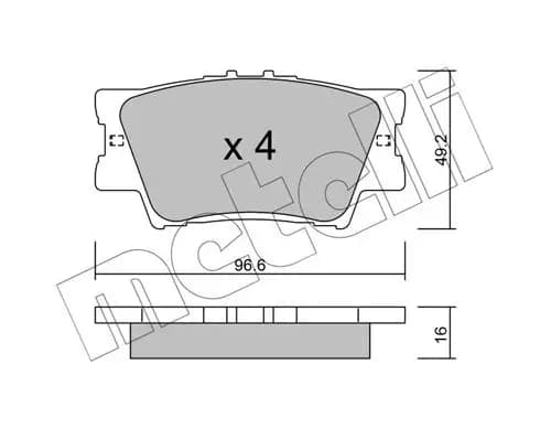 Kit de plaquettes de frein METELLI