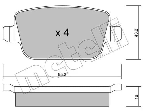 Kit de plaquettes de frein METELLI