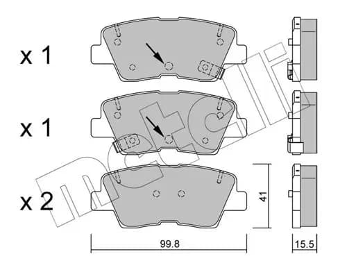Kit de plaquettes de frein METELLI