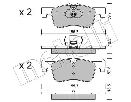 Kit de plaquettes de frein METELLI