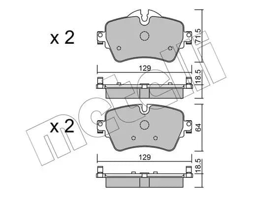 Kit de plaquettes de frein METELLI