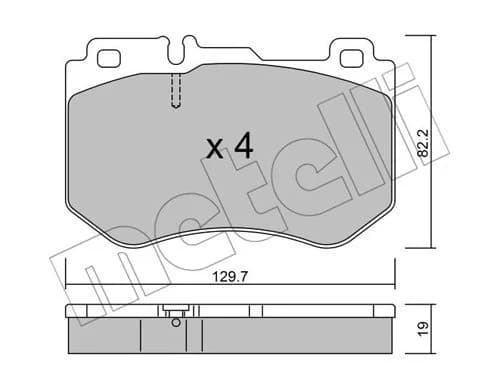 Kit de plaquettes de frein METELLI