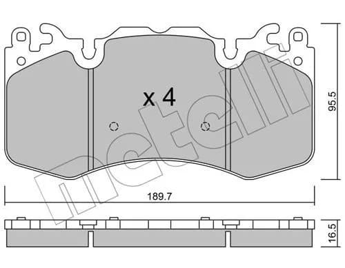 Kit de plaquettes de frein METELLI