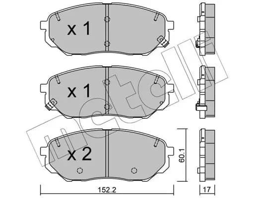 Kit de plaquettes de frein METELLI