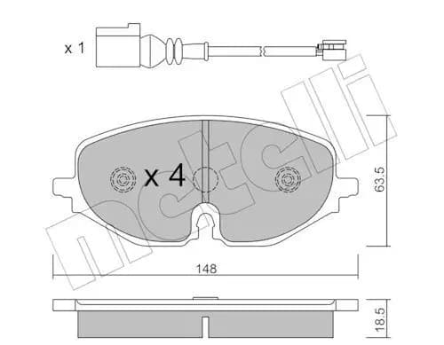 Kit de plaquettes de frein, frein à disque