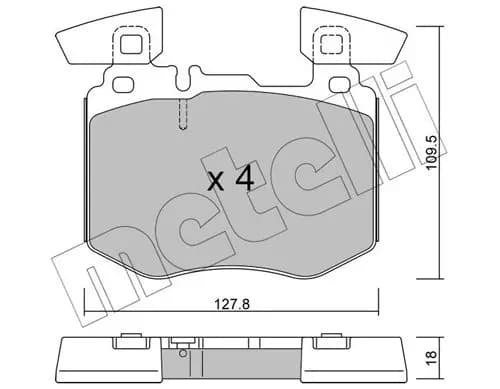 Kit de plaquettes de frein METELLI
