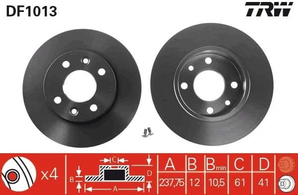 Disque de frein avant (Jeu de 2)