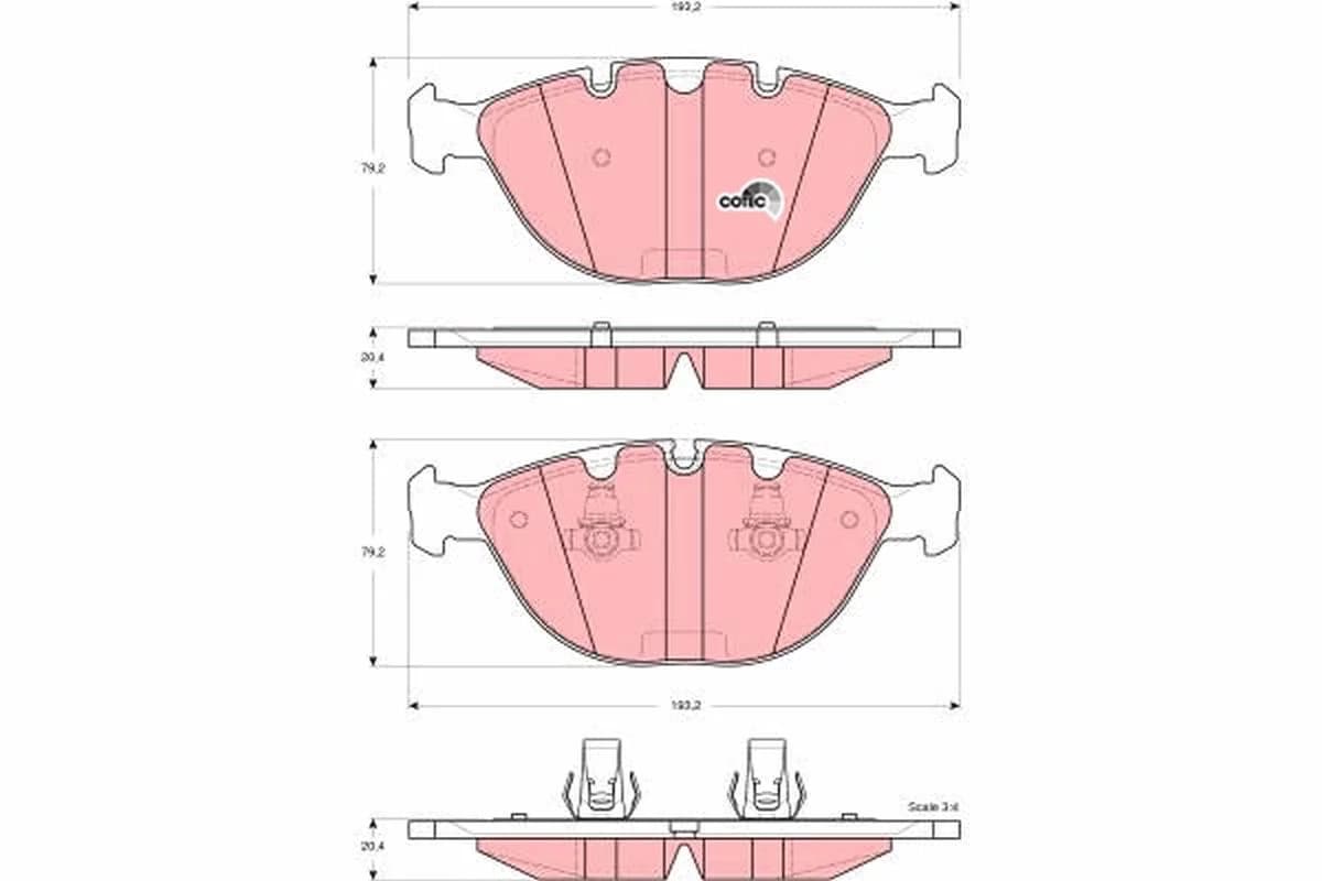 Kit de plaquettes de frein TRW