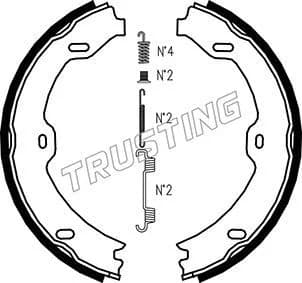 Jeu de mâchoires de frein, frein de stationnement TRUSTING