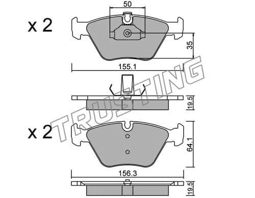 Kit de plaquettes de frein TRUSTING