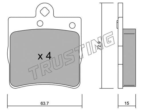 Kit de plaquettes de frein TRUSTING