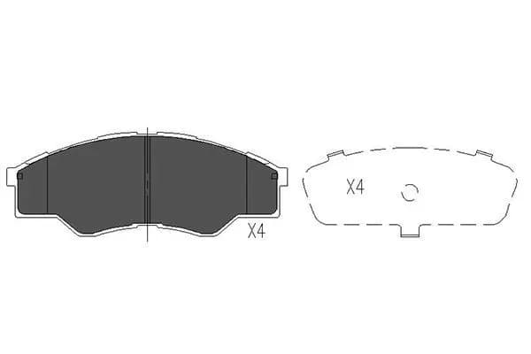 Kit de plaquettes de frein KAVO PARTS