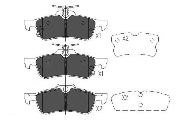 Kit de plaquettes de frein KAVO PARTS