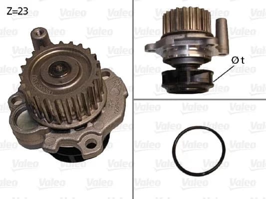 Pompe à eau, refroidissement du moteur