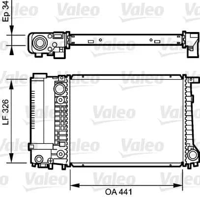 Radiateur, refroidissement du moteur VALEO