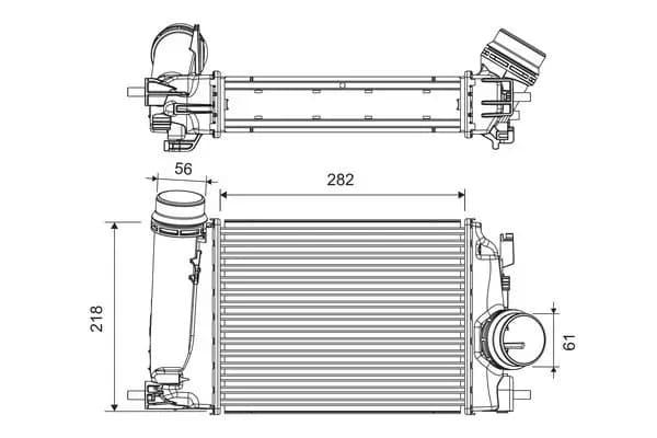 Intercooler radiateur de turbo