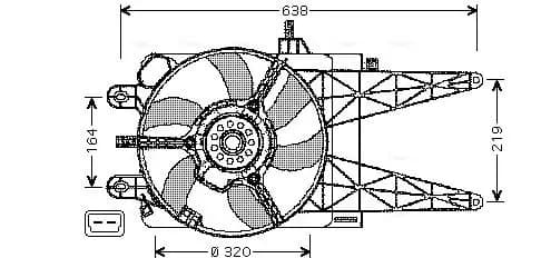 Ventilateur, refroidissement du moteur AVA QUALITY COOLING