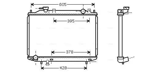 Radiateur, refroidissement du moteur AVA QUALITY COOLING
