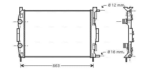 Radiateur, refroidissement du moteur AVA QUALITY COOLING