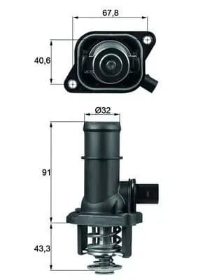 Thermostat d'eau MAHLE ORIGINAL