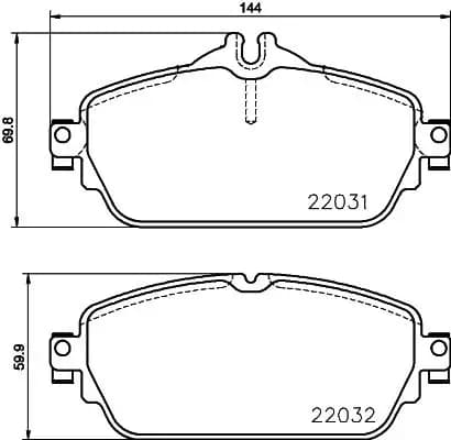 Kit de plaquettes de frein HELLA