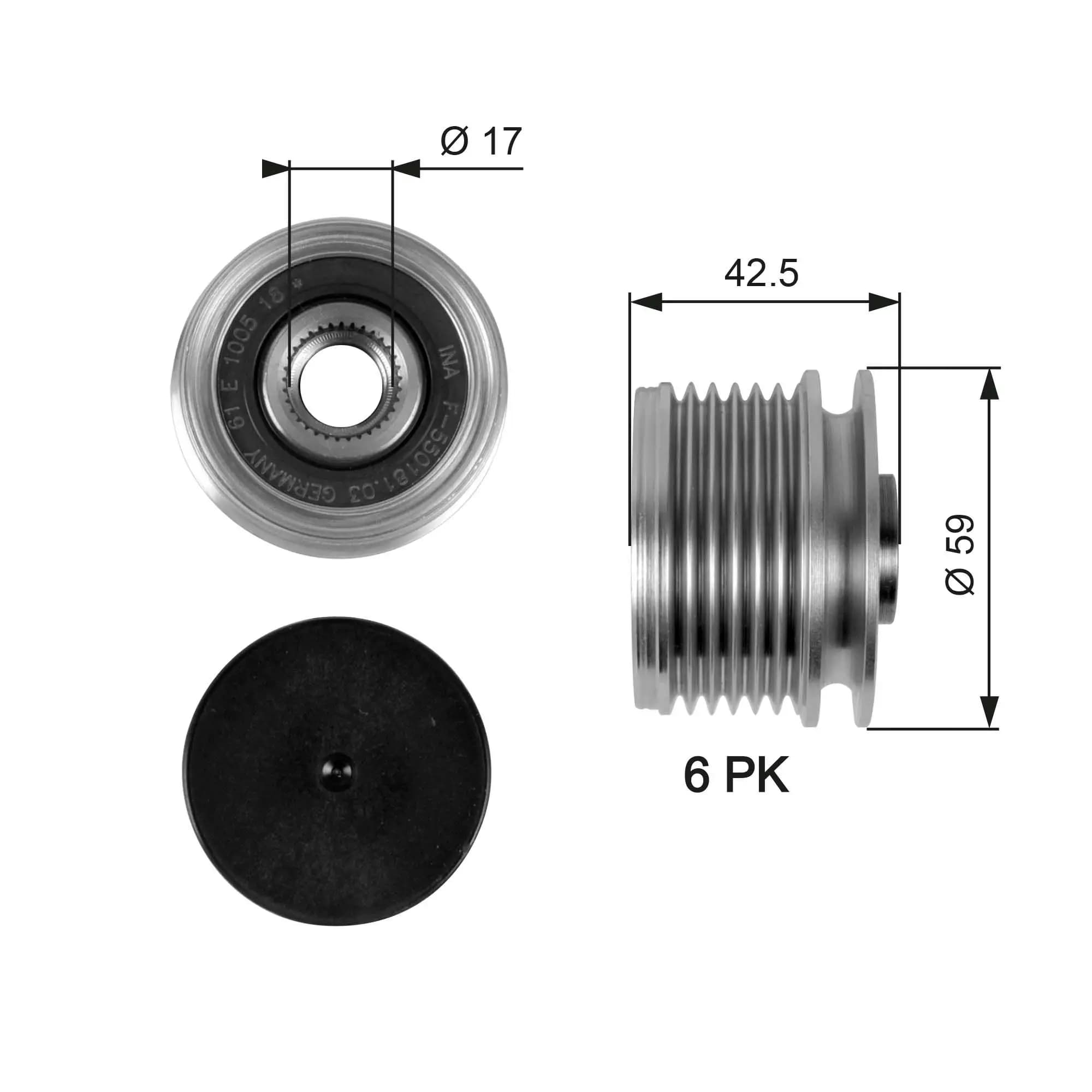 Poulie roue libre, alternateur DriveAlign®