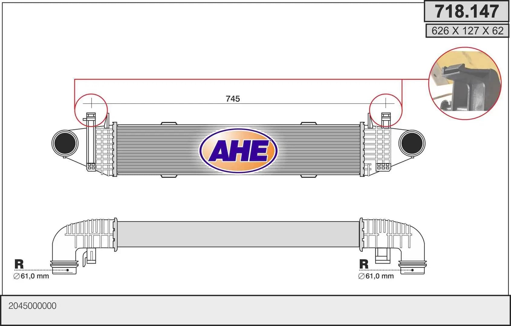 Intercooler, échangeur AHE