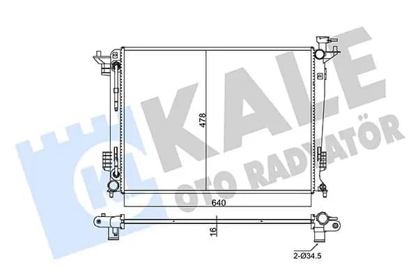 Radiateur, refroidissement du moteur KALE OTO RADYATÖR