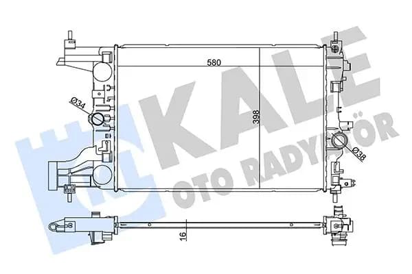 Radiateur, refroidissement du moteur KALE OTO RADYATÖR