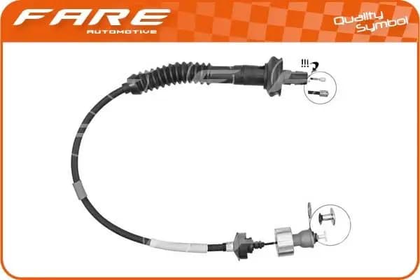 Tirette Ã cÃ¢ble, commande d'embrayage FARE