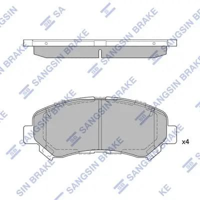 Kit de plaquettes de frein Hi-Q