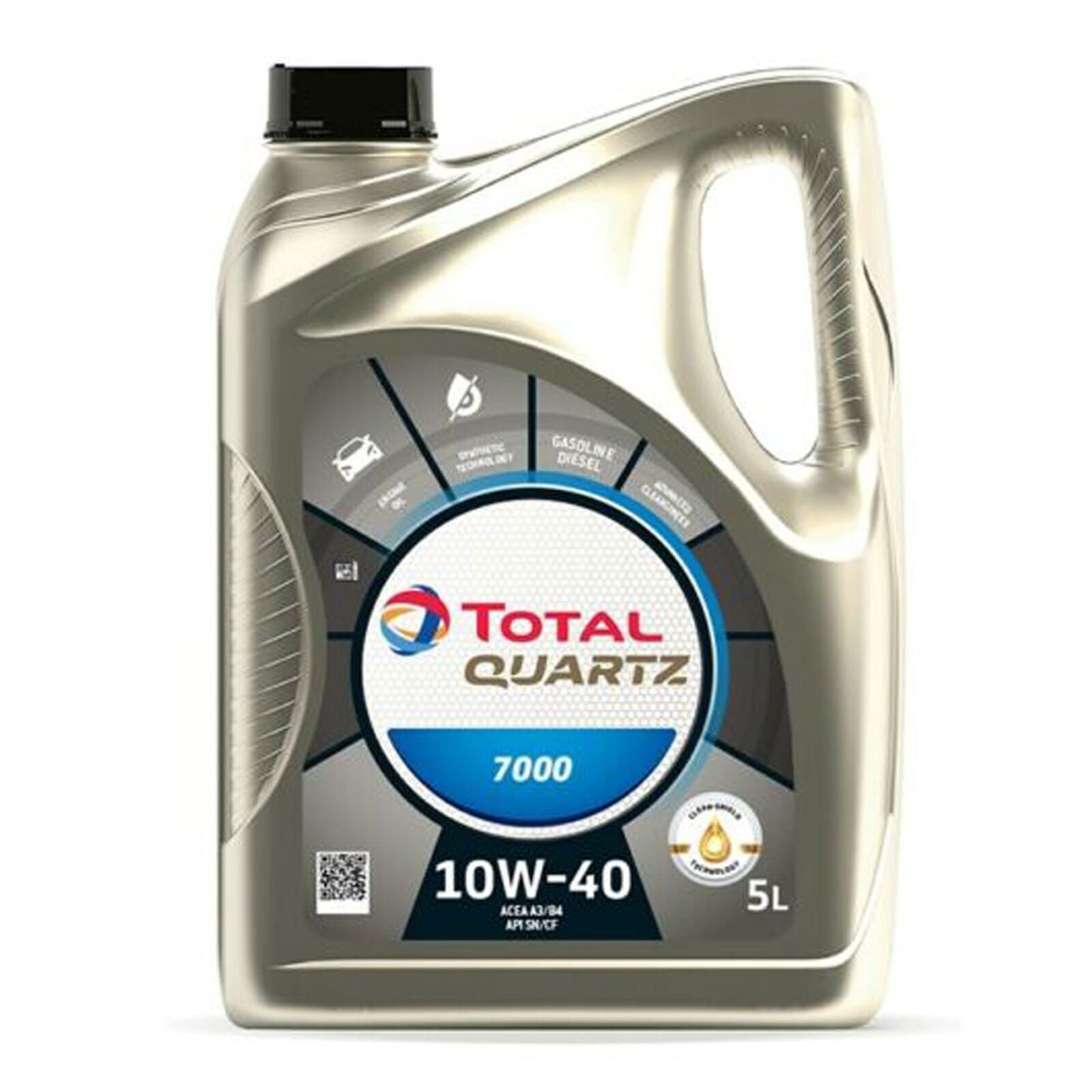 HUILE MOTEUR TOTAL QUARTZ 7000 10W40 5L  MADE IN FRANCE