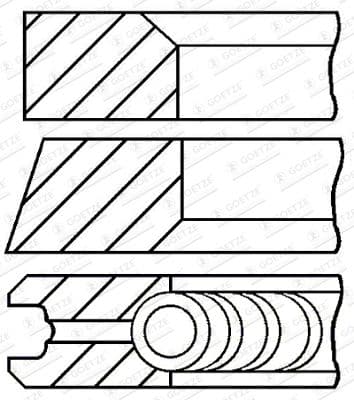 Jeu de segments de pistons LKZ-Ring®