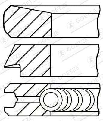 Jeu de segments de pistons