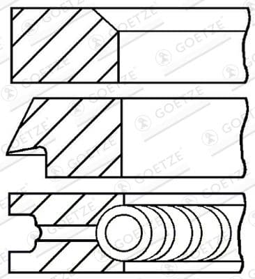Jeu de segments de pistons