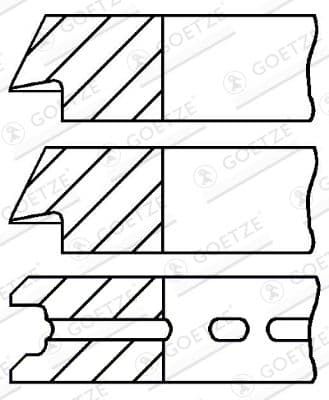 Jeu de segments de pistons