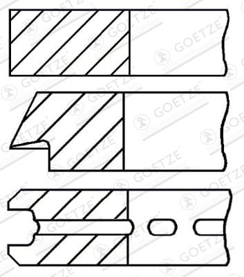 Jeu de segments de pistons