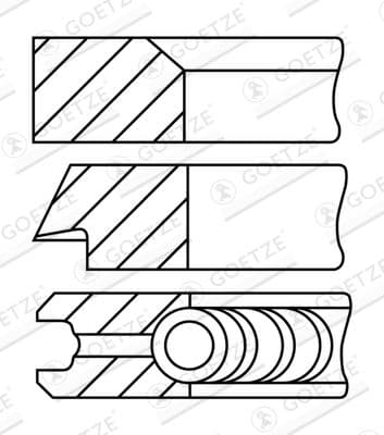 Jeu de segments de pistons