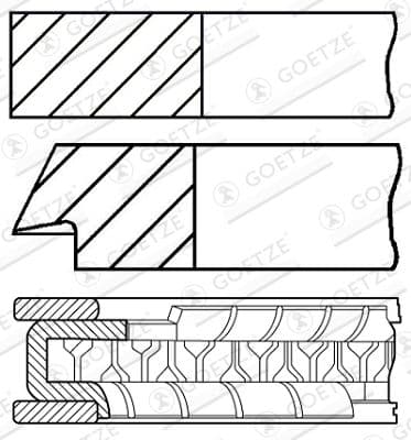 Jeu de segments de pistons