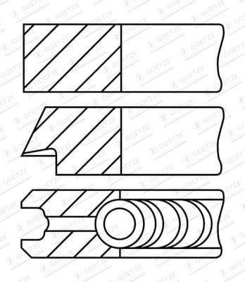 Jeu de segments de pistons