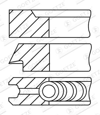 Jeu de segments de pistons