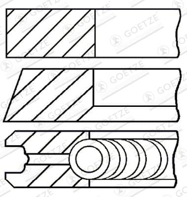 Jeu de segments de pistons