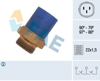 Interrupteur de température, ventilateur de radiateur