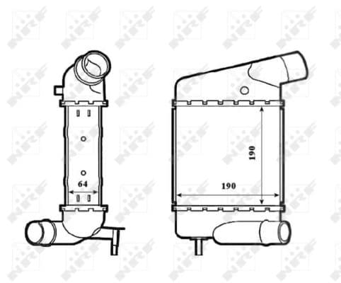 Intercooler radiateur de turbo