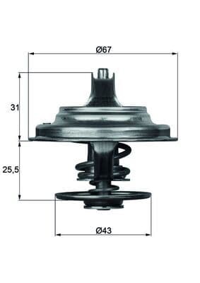 Thermostat, liquide de refroidissement BEHR