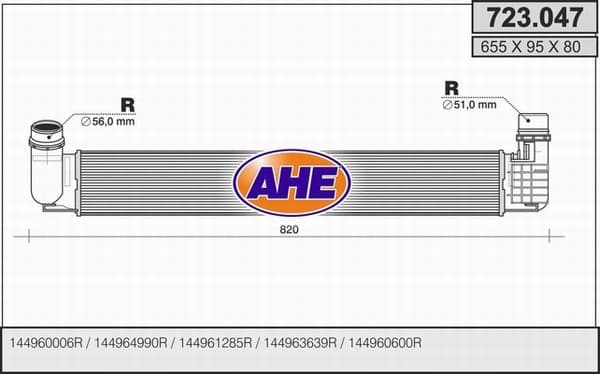 Intercooler radiateur de turbo