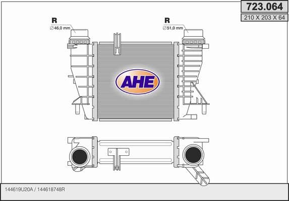 Intercooler radiateur de turbo