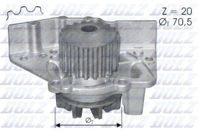 Pompe à eau, refroidissement du moteur